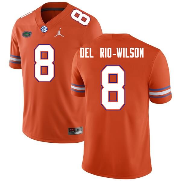 Men's NCAA Florida Gators Carlos Del Rio-Wilson #8 Stitched Authentic Nike Orange College Football Jersey FEX0365UG